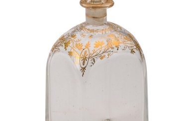 Dutch Gilt Rum Bottle, c. 1820.