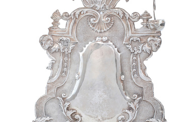 Dutch Silver Hanukkah Lamp – Rare, Early Model with Splendidly...