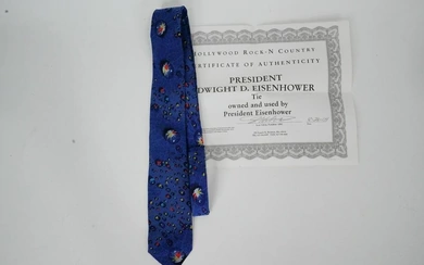 Dwight D. Eisenhower Blue Silk Necktie