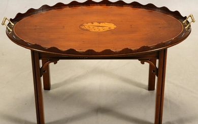 ENGLISH CHIPPENDALE ROSEWOOD TRAY TABLE