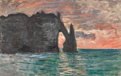 ÉTRETAT, COUCHER DE SOLEIL, Claude Monet