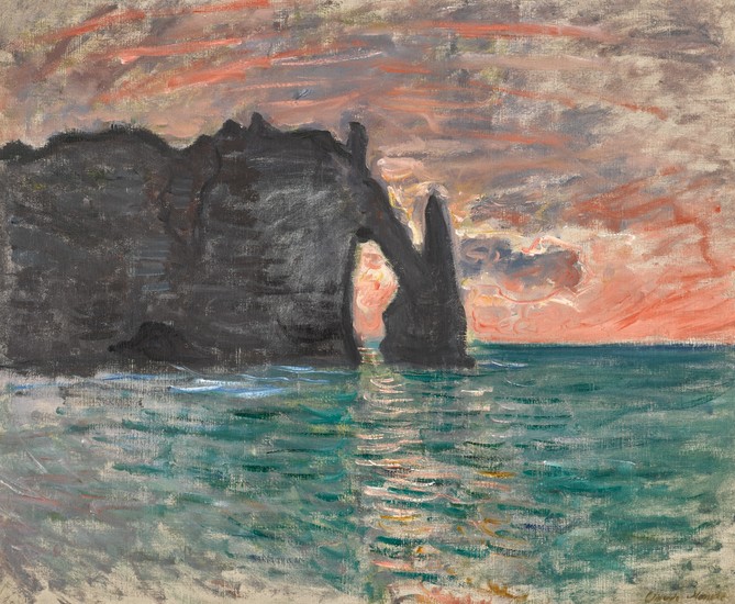 ÉTRETAT, COUCHER DE SOLEIL, Claude Monet