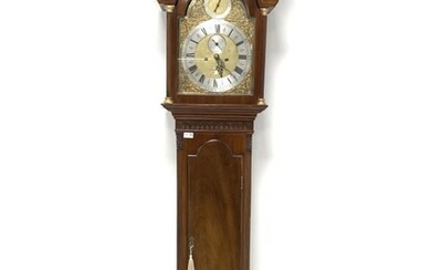 Early 19th century and later long case clock, the...