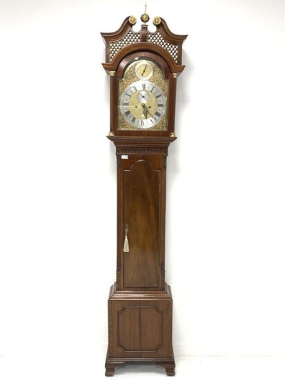 Early 19th century and later long case clock, the...