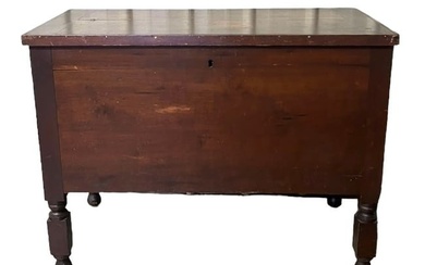 Early Cherry Sheraton Sugar Chest on Tall Legs. From an Estate in Henry County, KY Circa 1840's