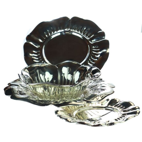 Egidio Broggi Milano - Fruit bowl, Table service, Dishes (4) - .925 silver