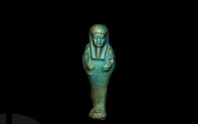 Egyptian Blue-Glazed Shabti