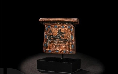 Egyptian Faience Pectoral with Anubis