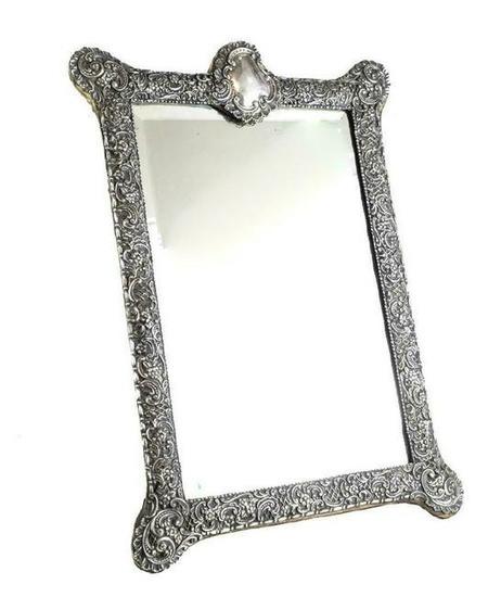 English Victorian Sterling Silver Mirror Table