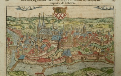 Europe, Town plan - Czechia / Cheb / Karlsbad; Sebastiaan Münster - Die Statt Eger vor dem Behemer wald gelegen - 1561-1580