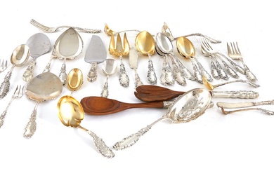 Extensive Gorham Sterling Silver Flatware with Serving Pieces (229pcs)