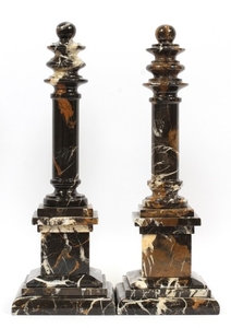 FRENCH EMPIRE MARBLE OBELISKS PAIR 16
