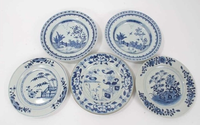 Five 18th century Chinese export plates