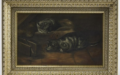 Folk Painting of Kittens