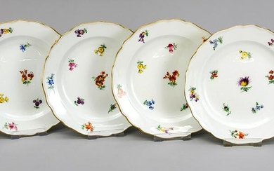 Four cake plates, Meissen