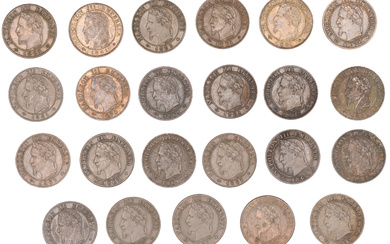 France, Napoleon III (1852-1870), Centimes (23), 1861a (5), 1861bb (4), 1861k, 1862a...