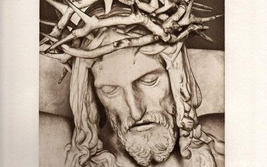 Francois Rude (French, 1784-1855) Head of Christ on the Cross 1884 print