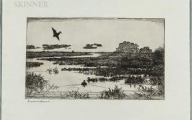 Frank Weston Benson (American, 1862-1951) Essex Marshes