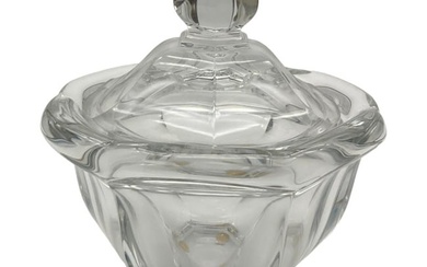 French Baccarat Crystal Lidded Compote Candy Jar