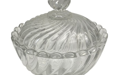 French Baccarat Crystal Lidded Compote Candy Jar