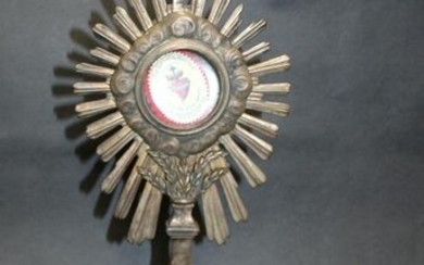 French brass monstrance from a chapel