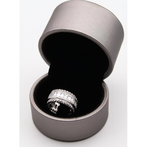 Full Eternity Diamond Ring with Baguette Cut Diamonds Total ...