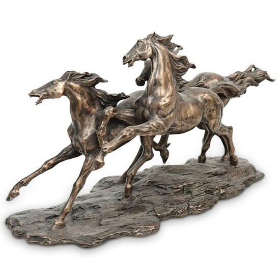 G. Veronese (1956) "Wild Horses of Camargue" Sculpture