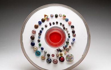 GROUP OF PAPERWEIGHT BUTTONS.