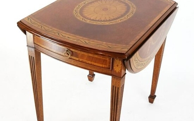 George III-Style Oval Drop-Leaf Pembroke Table