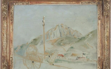 Germ de Jong (1886-1967) , Landscape with trolley
