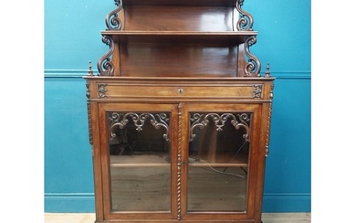 Good quality William IV mahogany side cabinet with one long ...