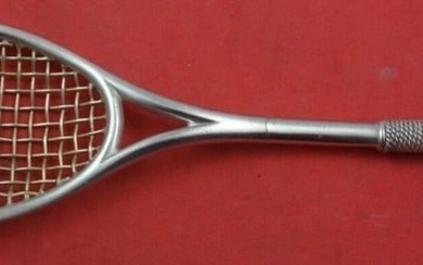 Gorham Sterling Silver Bon Bon Spoon Figural Tennis Racket w/bows & Heart 4 1/2"