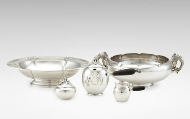 Gorham, collection of Jensen-style American silver