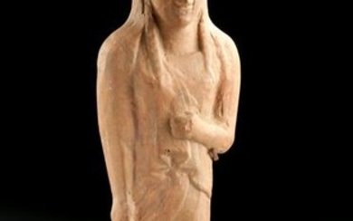 Greek Archaic Terracotta Alabastron - Female Kore w/ TL