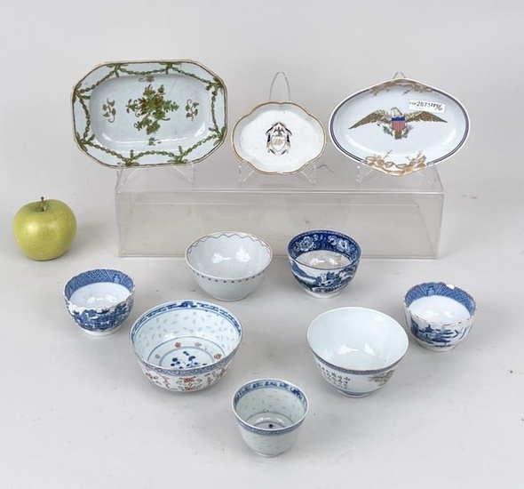 Group Ten Assorted Chinese Export Porcelain Wares