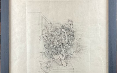 Hans Bellmer "Senza titolo" acquaforte su carta giappone (lastra cm 31,7x23,8;