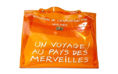 Hermes Limited Edition Transparent Orange Vinyl 'Souvenir de L'Exposition' Kelly