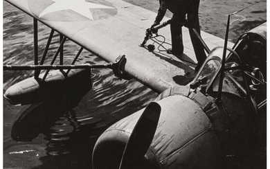 Horace Bristol (1909-1997), Topping Off a Patrol Plane, Aleutian Islands (1944)