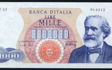 Italian Republic - Lire 1,000 Giuseppe Verdi 1st type Carli...