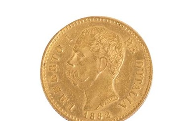 Italien /GOLD - 20 Lire Umberto I. 1882-R