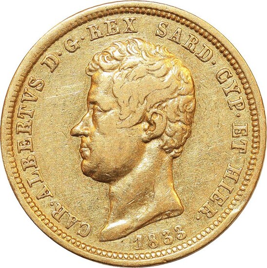 Italy - Kingdom of Sardinia - 50 Lire 1833 - Charles Albert - Turin - Gold