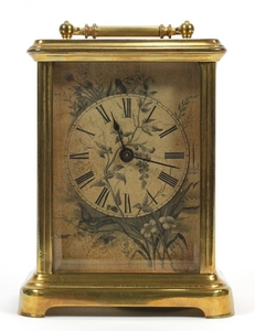 JEROME CO. BRASS CARRIAGE CLOCK 19TH C