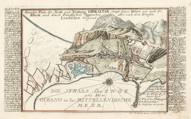 JOHANN STRIDBECK (1665 / 1714) "Plan of Gibraltar", 1707