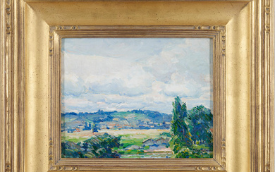 JOHN FULTON FOLINSBEE (American, 1892-1972) Cher Valley, Bourré framed 39.5...