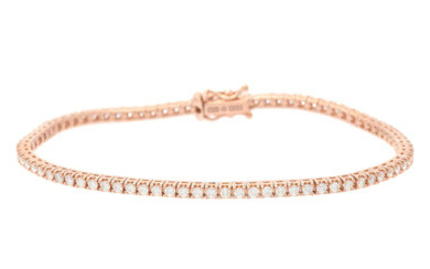 Jewellery Tennis bracelet TENNIS BRACELET, 18K rose gold, 80 brillia...