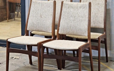 Johannes Andersen - set of four dining chairs, teak frames, ...