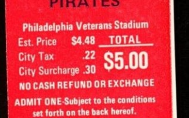 July 25 1976 Phillies vs. Pirates Ticket Stub Schmidt hits HR #119 176817