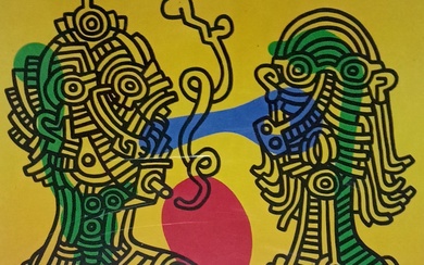 Keith Haring: 'Keith and Julia' (1986), original lithograph
