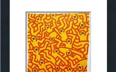 Keith Haring Print - Untitled 1986 Custom Framed