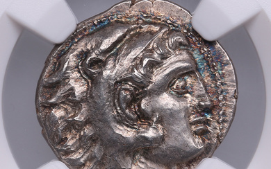 Kingdom of Macedon AR Drachm - Alexander III 336-323 BC - NGC MS